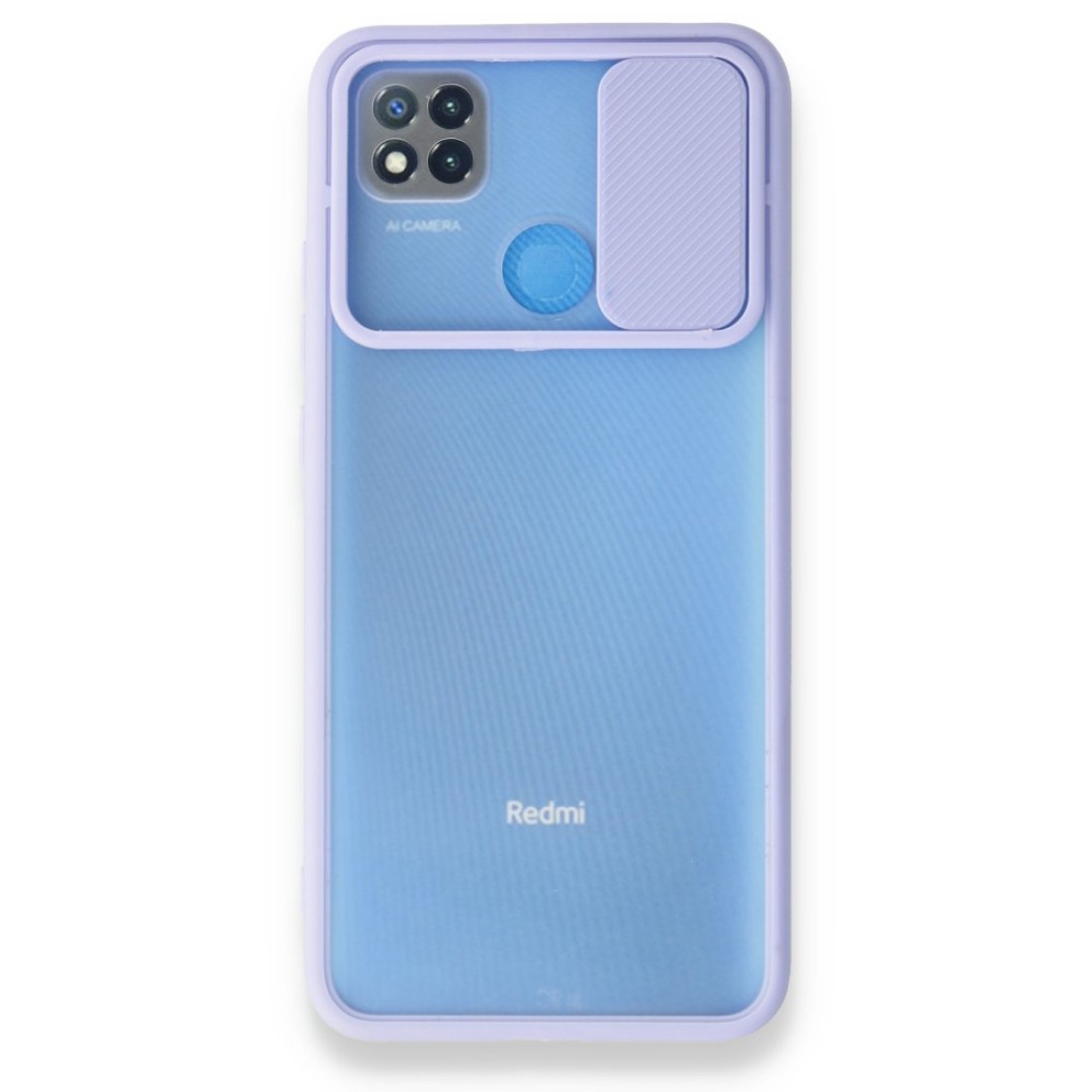 Xiaomi Redmi 9C Kılıf Palm Buzlu Kamera Sürgülü Silikon - Lila