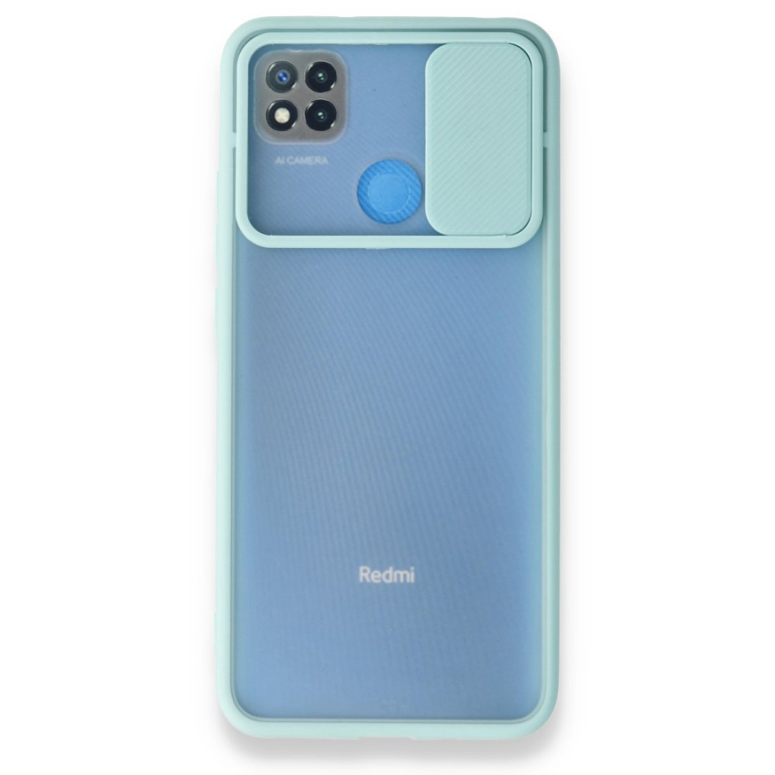 Xiaomi Redmi 9C Kılıf Palm Buzlu Kamera Sürgülü Silikon - Turkuaz