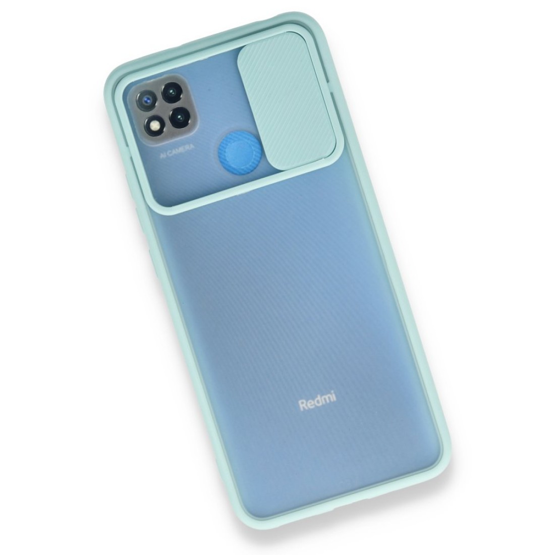 Xiaomi Redmi 9C Kılıf Palm Buzlu Kamera Sürgülü Silikon - Turkuaz