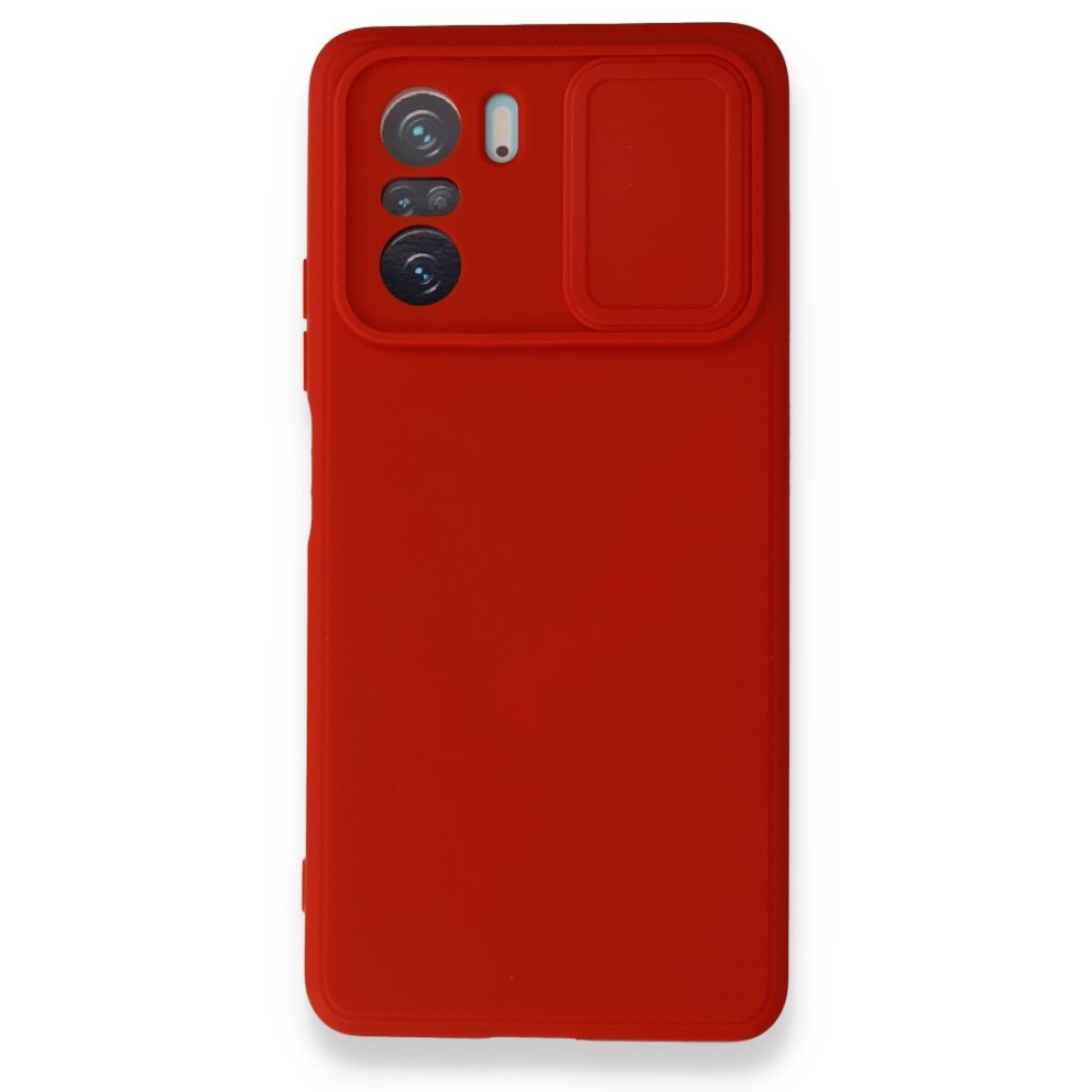 Xiaomi Redmi K40 Kılıf Color Lens Silikon - Kırmızı
