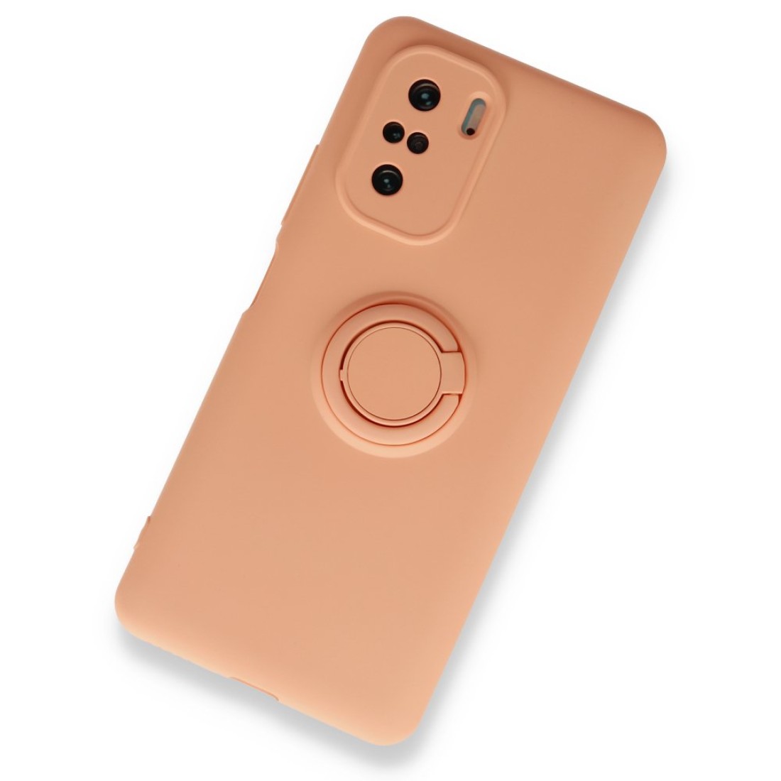 Xiaomi Redmi K40 Kılıf Viktor Yüzüklü Silikon - Pudra