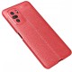 Xiaomi Redmi K40 Kılıf Focus Derili Silikon - Kırmızı
