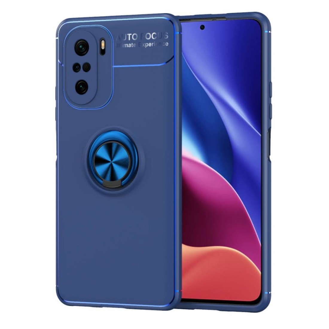 Xiaomi Redmi K40 Pro Kılıf Range Yüzüklü Silikon - Mavi