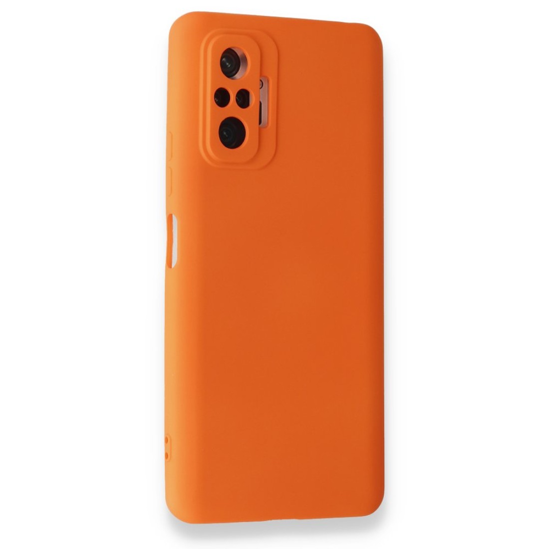 Xiaomi Redmi Note 10 Pro Kılıf Nano içi Kadife  Silikon - Turuncu