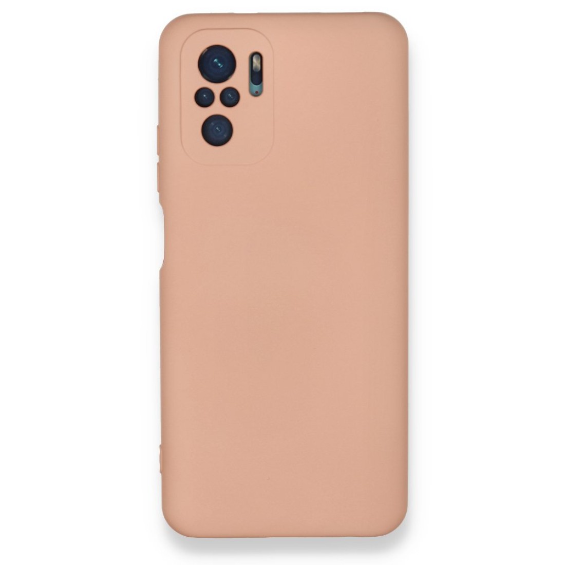 Xiaomi Redmi Note 10S Kılıf Nano içi Kadife  Silikon - Pudra