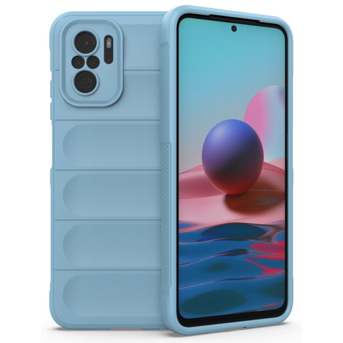 Xiaomi Redmi Note 10S Kılıf Optimum Silikon - Sky Blue