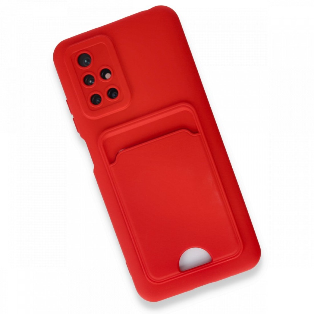 Xiaomi Redmi Note 11 4G Kılıf Kelvin Kartvizitli Silikon - Kırmızı