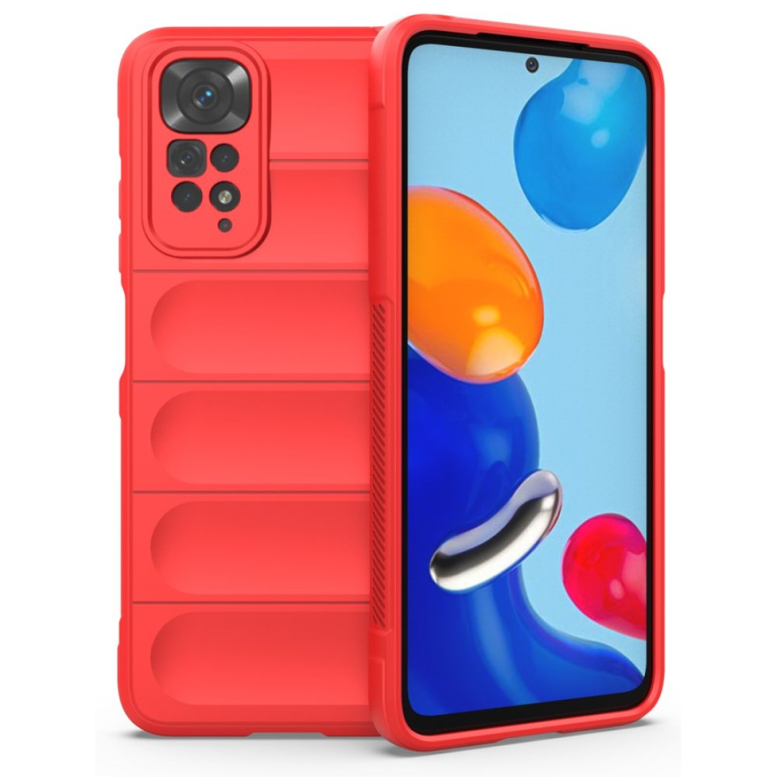 Xiaomi Redmi Note 11 Kılıf Optimum Silikon - Kırmızı