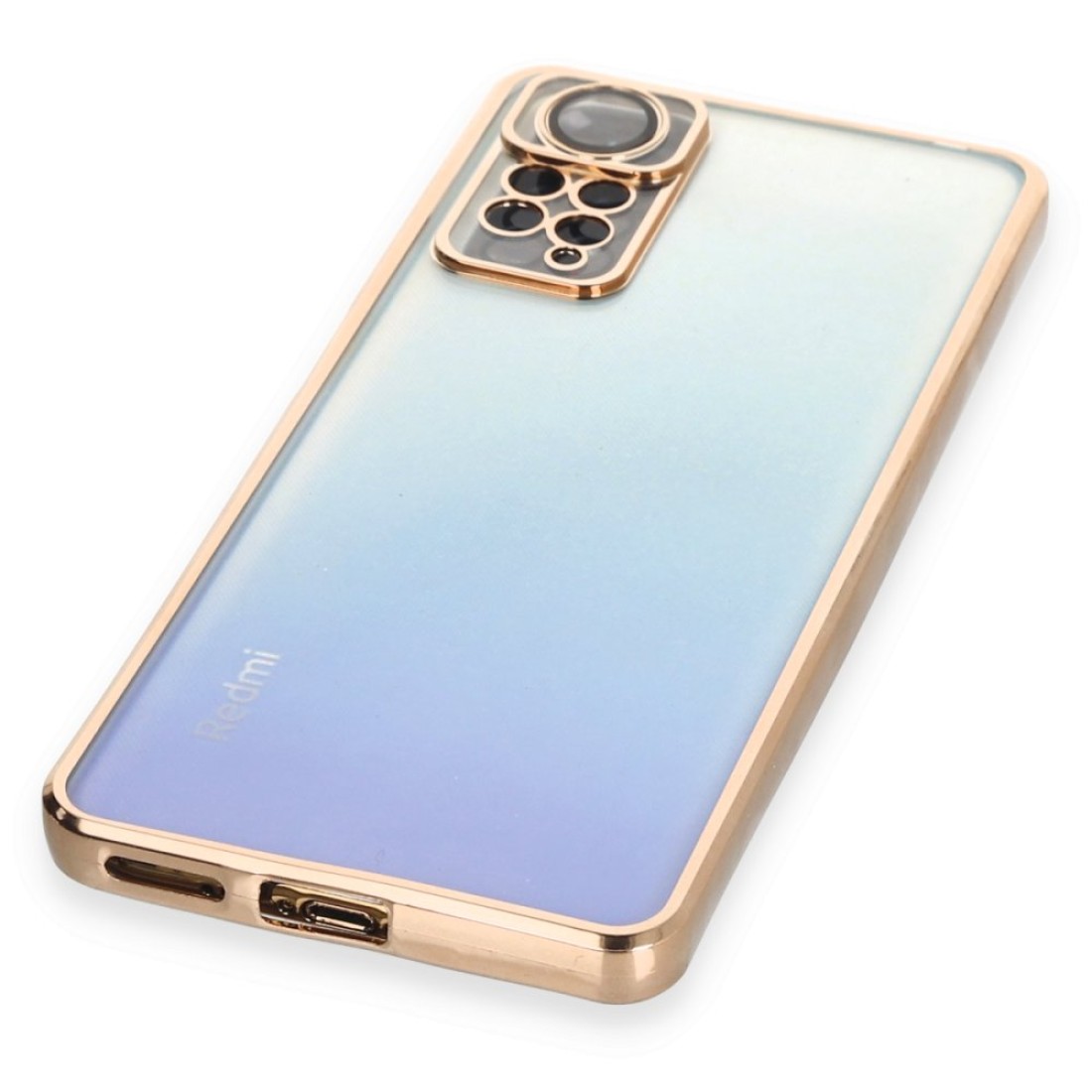 Xiaomi Redmi Note 11 Pro Kılıf Razer Lensli Silikon - Gold