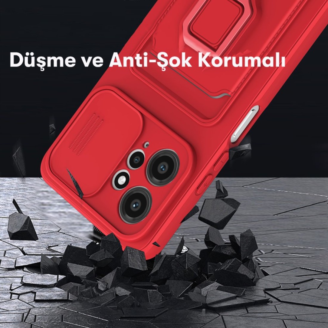 Xiaomi Redmi Note 12 4G Kılıf Zuma Kartvizitli Yüzüklü Silikon - Yeşil