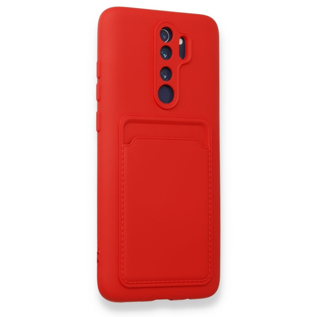 Xiaomi Redmi Note 8 Pro Kılıf Kelvin Kartvizitli Silikon - Kırmızı