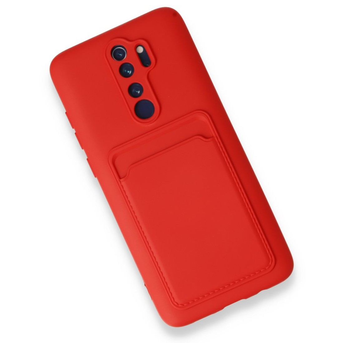 Xiaomi Redmi Note 8 Pro Kılıf Kelvin Kartvizitli Silikon - Kırmızı