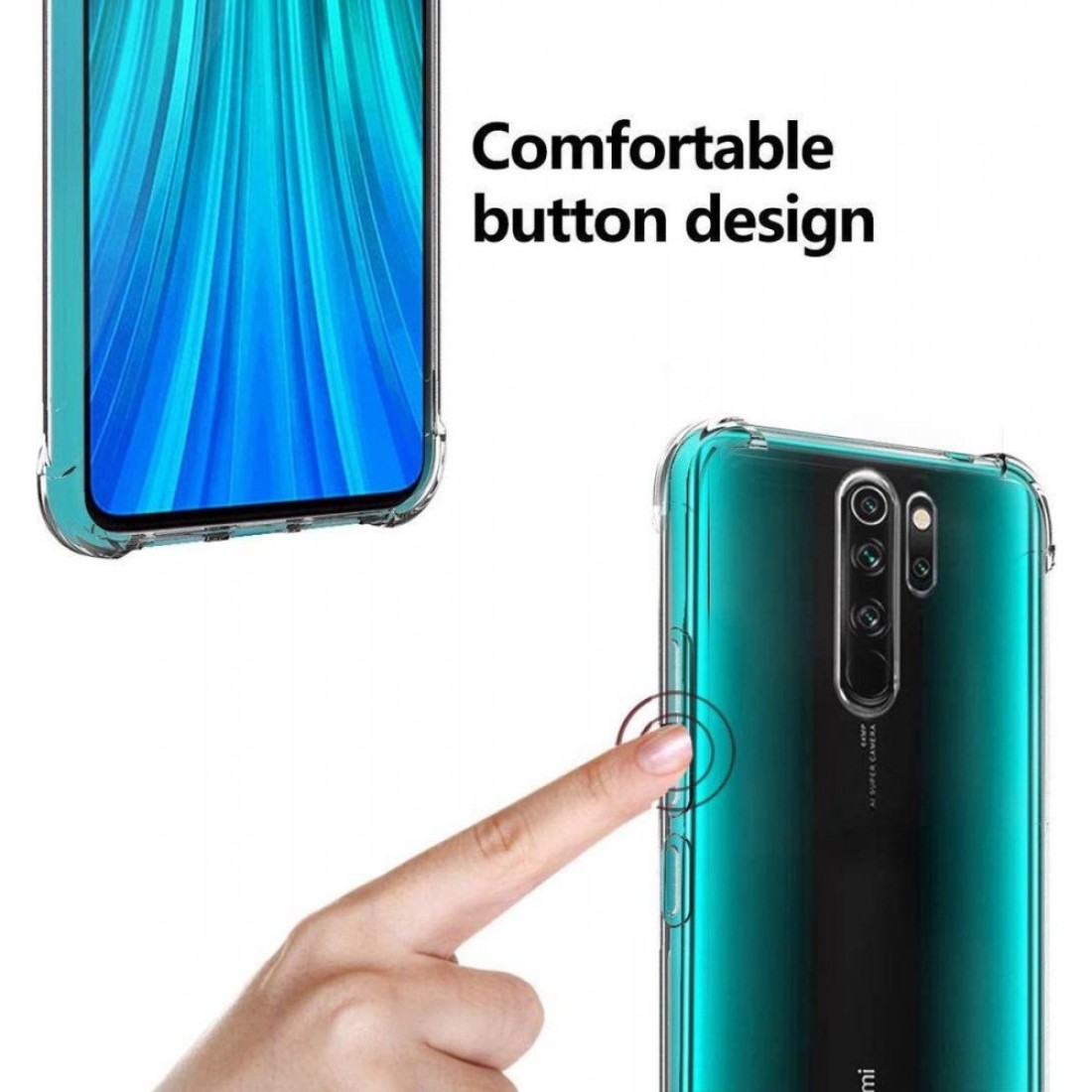 Xiaomi Redmi Note 8 Pro Kılıf Olex Tpu Silikon - Şeffaf