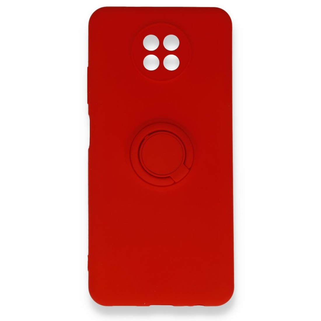 Xiaomi Redmi Note 9 5G Kılıf Viktor Yüzüklü Silikon - Kırmızı
