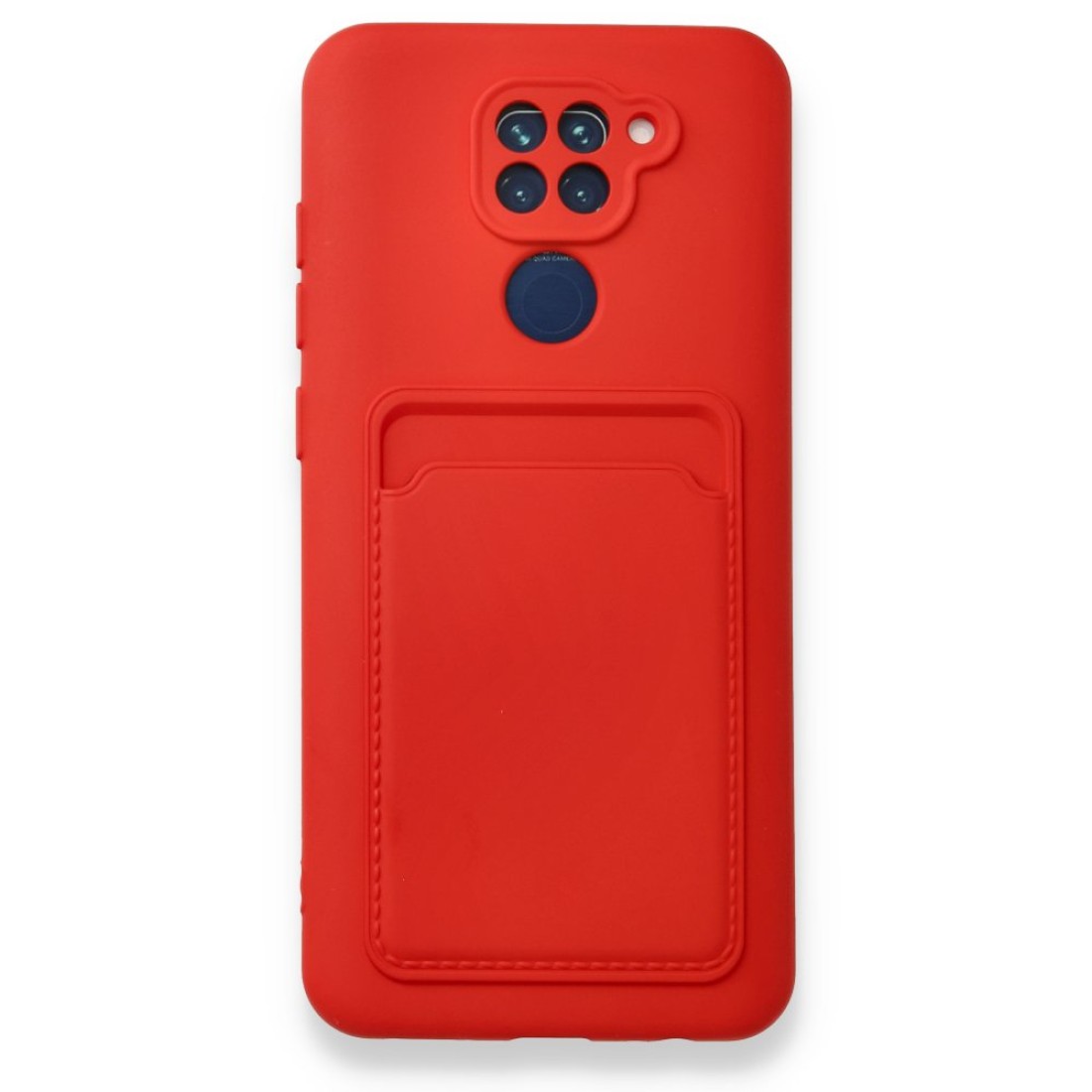 Xiaomi Redmi Note 9 Kılıf Kelvin Kartvizitli Silikon - Kırmızı