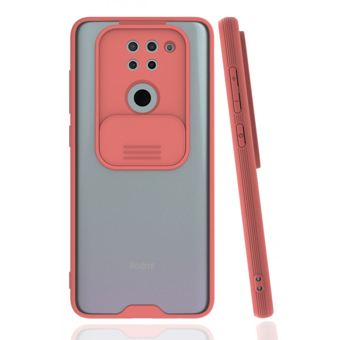 Xiaomi Redmi Note 9 Kılıf Platin Kamera Koruma Silikon - Pembe