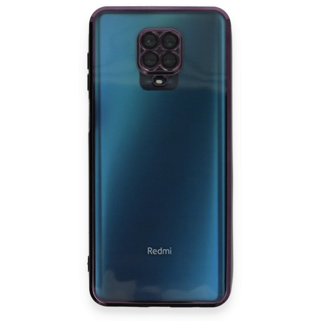 Xiaomi Redmi Note 9 Pro Kılıf Razer Lensli Silikon - Mor