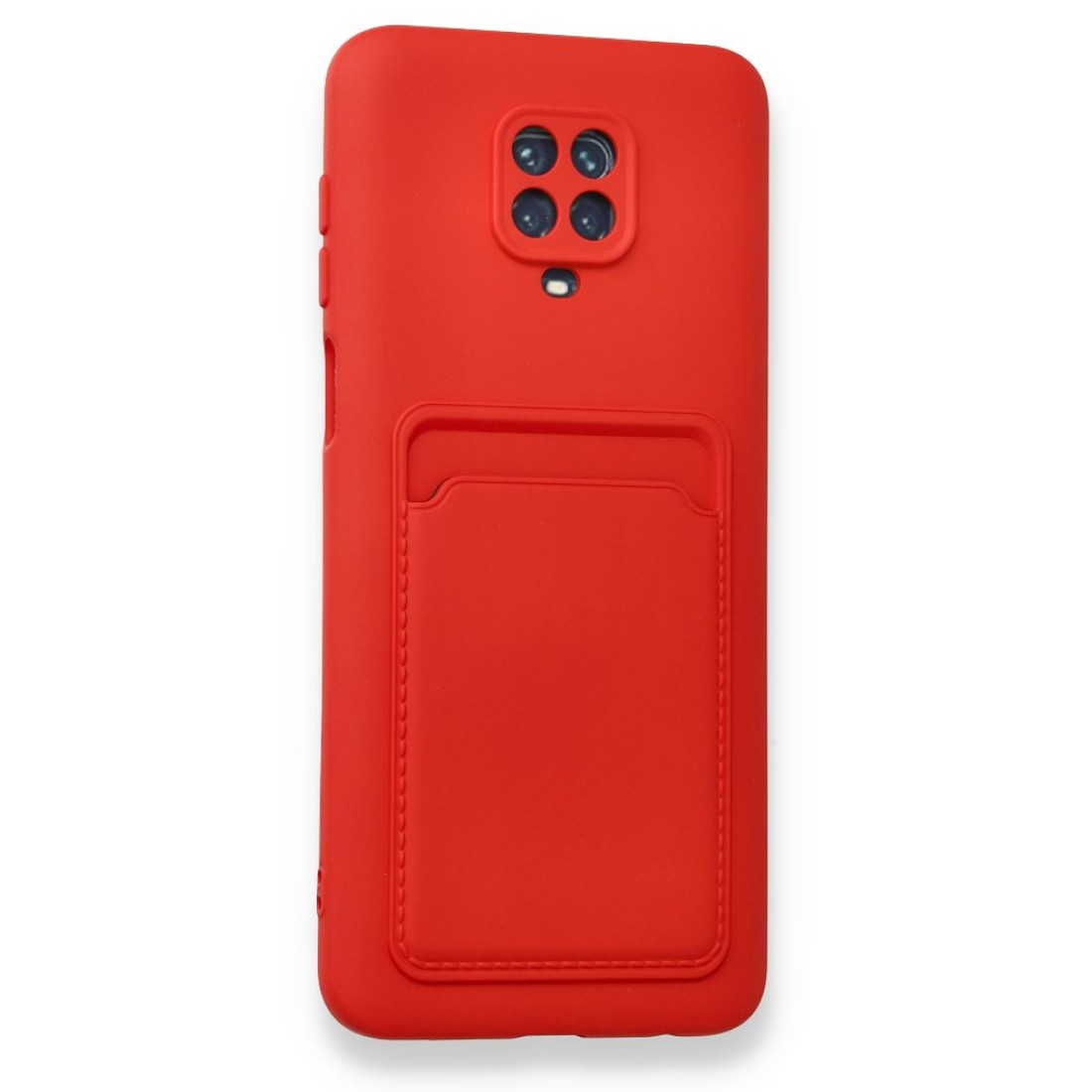 Xiaomi Redmi Note 9S Kılıf Kelvin Kartvizitli Silikon - Kırmızı