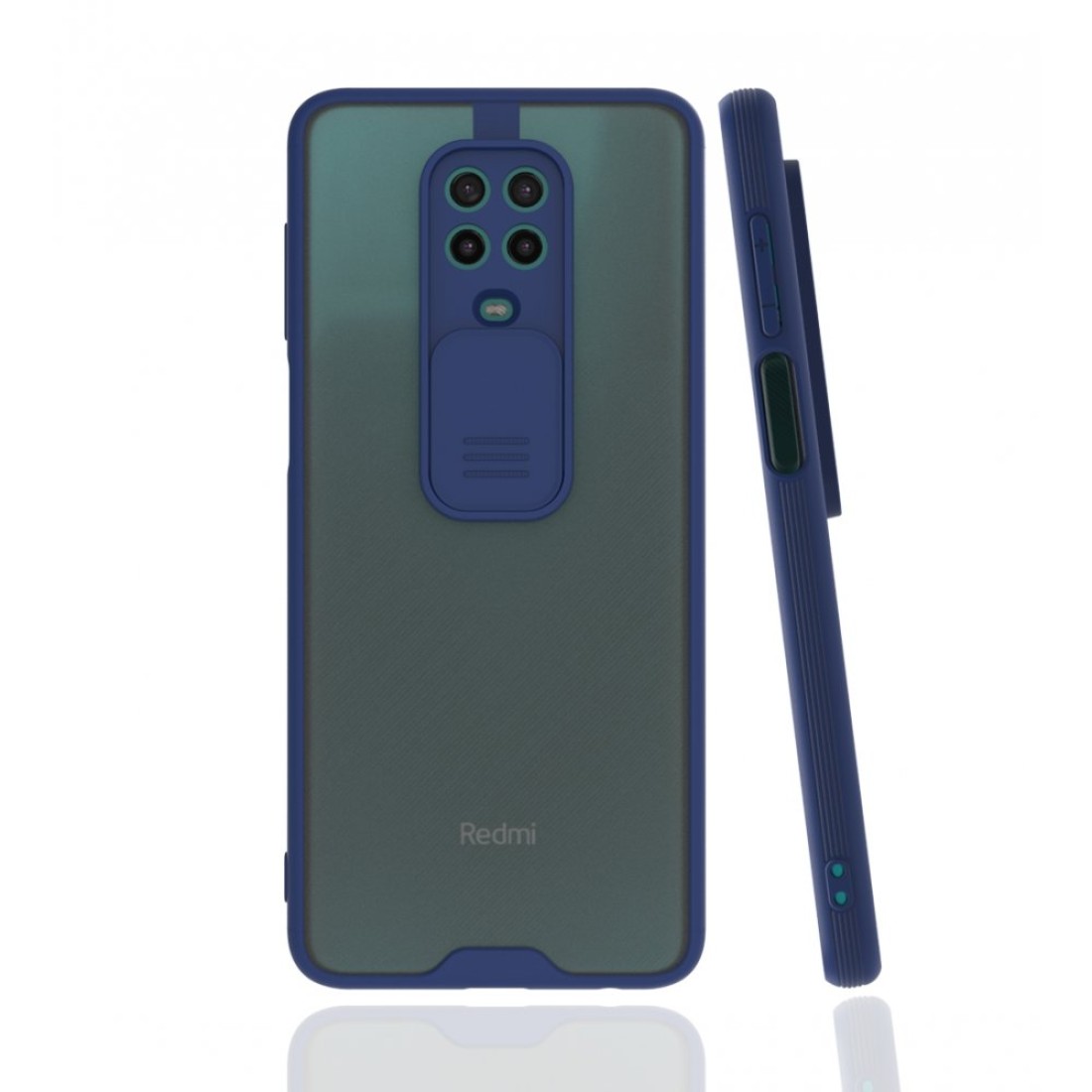 Xiaomi Redmi Note 9S Kılıf Platin Kamera Koruma Silikon - Lacivert