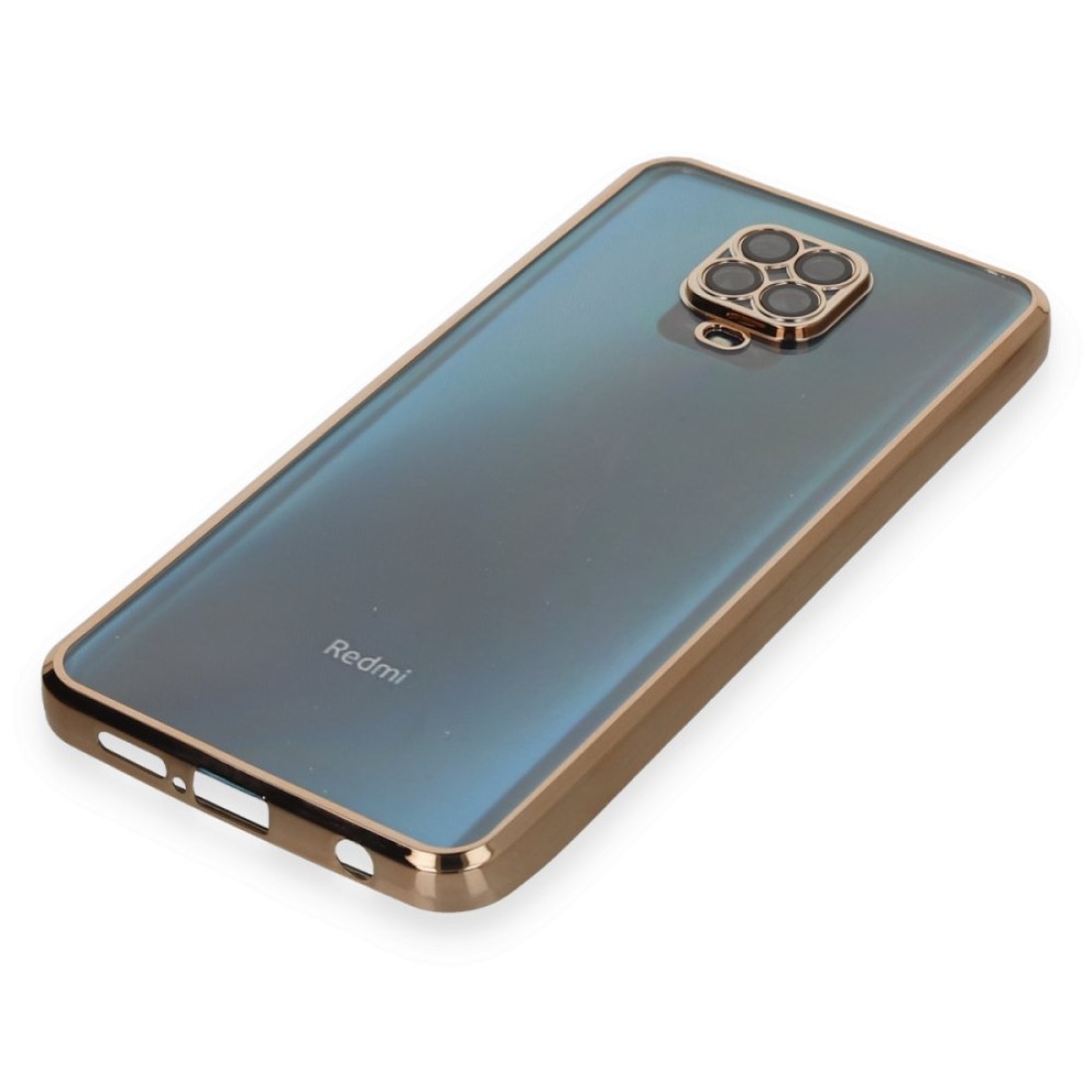 Xiaomi Redmi Note 9S Kılıf Razer Lensli Silikon - Gold