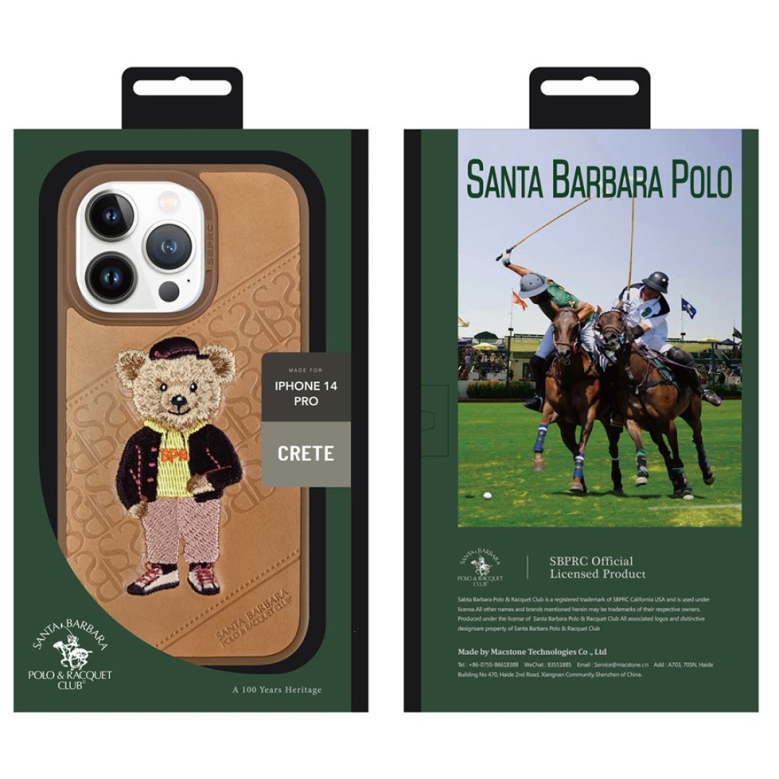 Santa Barbara Polo Racquet Club Apple iPhone 13 Pro Crete Deri Kapak - Kahverengi