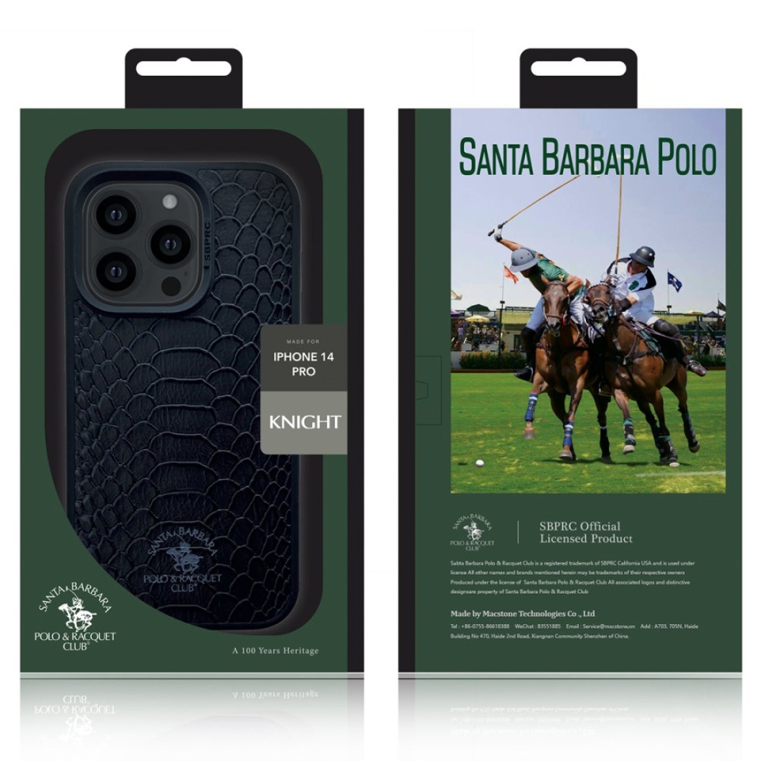 Santa Barbara Polo Racquet Club Apple iPhone 13 Pro Knight Deri Kapak - Yeşil