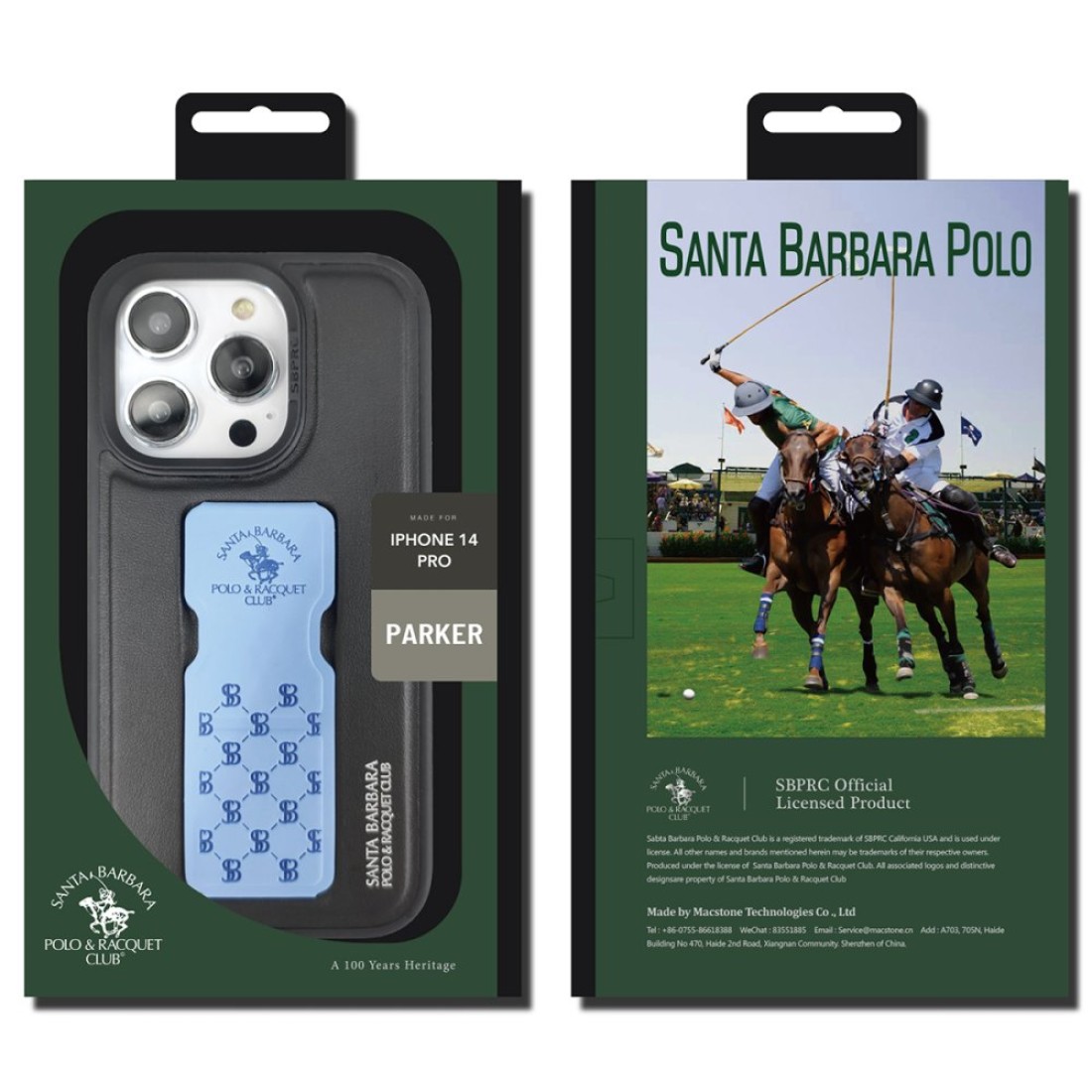 Santa Barbara Polo Racquet Club Apple iPhone 13 Pro Max Parker Stand Kapak - Kırmızı