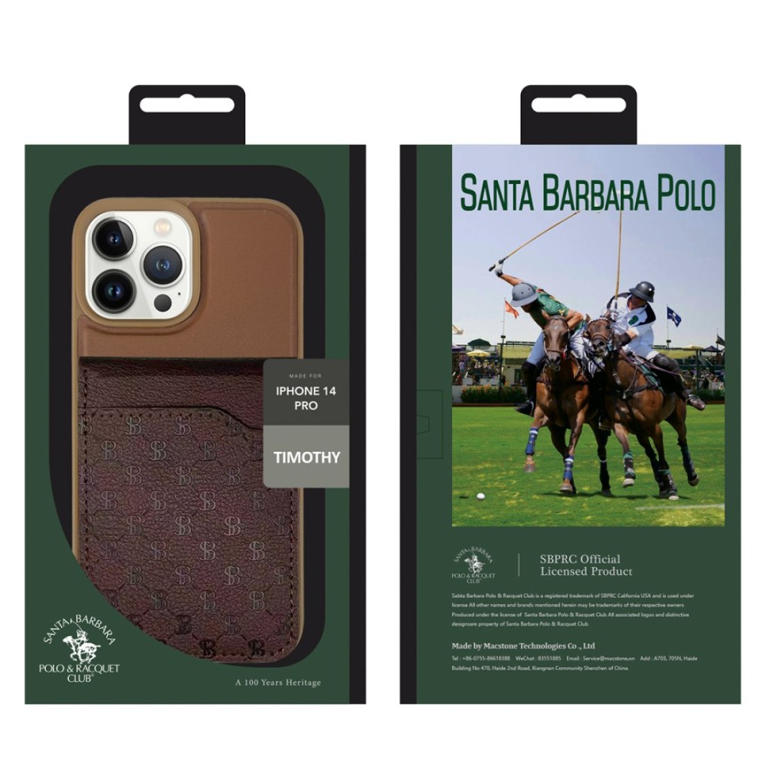 Santa Barbara Polo Racquet Club Apple iPhone 13 Pro Max Timothy Cüzdanlı Standlı Kapak - Kahverengi