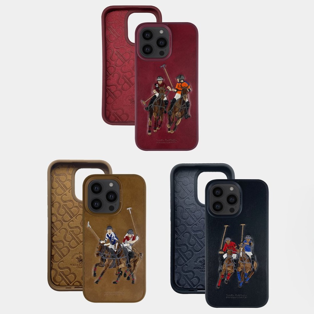 Santa Barbara Polo Racquet Club Apple iPhone 14 Jockey Deri Kapak - Mor