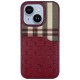 Santa Barbara Polo Racquet Club Apple iPhone 14 Plaid Kartvizitli Kapak - Kırmızı