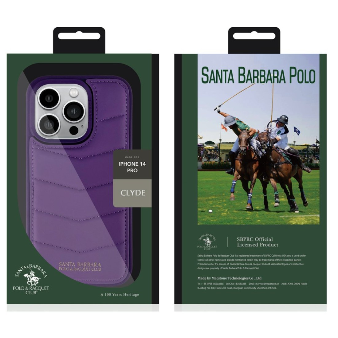 Santa Barbara Polo Racquet Club Apple iPhone 14 Pro Clyde Stand Kapak - Kahverengi