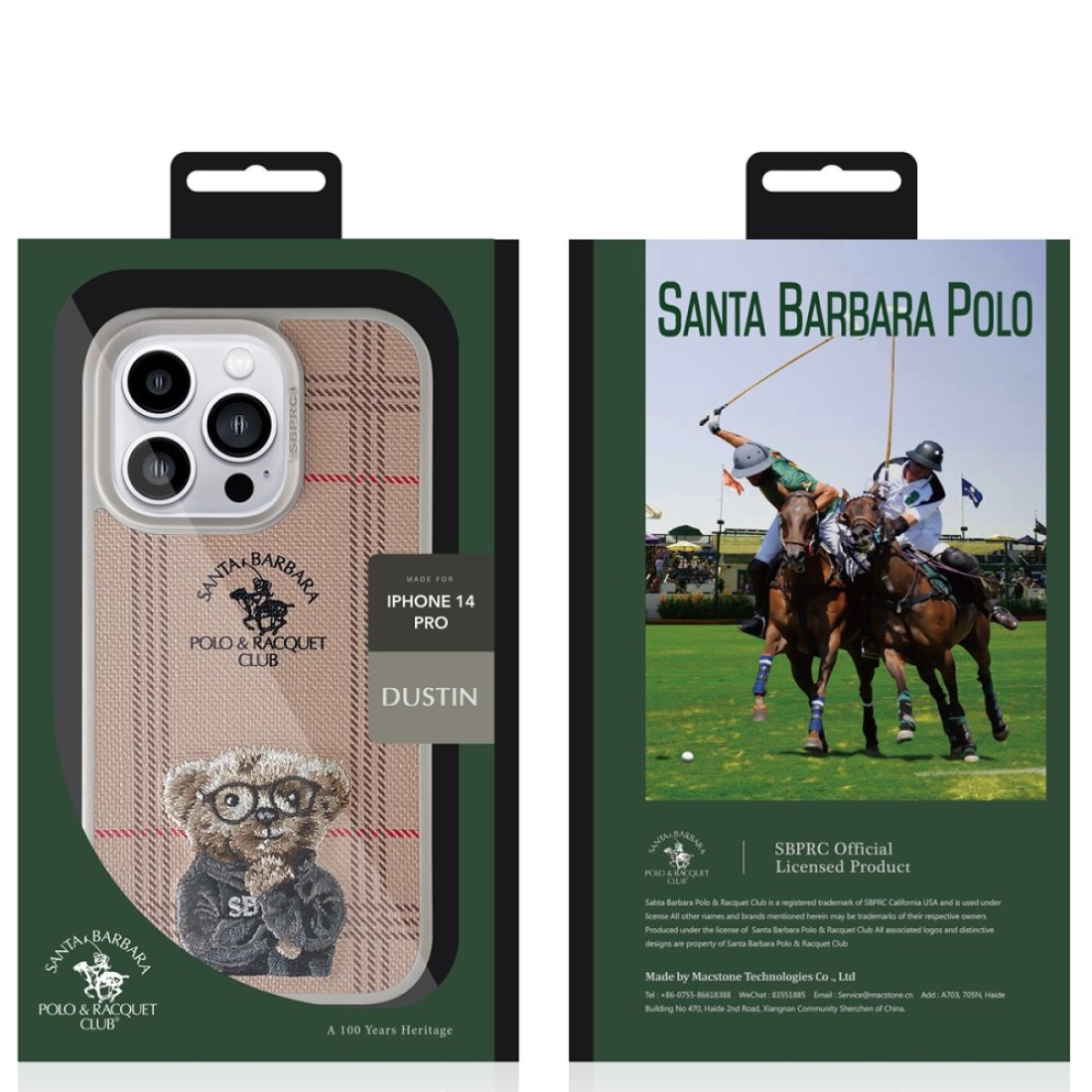 Santa Barbara Polo Racquet Club Apple iPhone 14 Pro Dustin Kapak - Mor