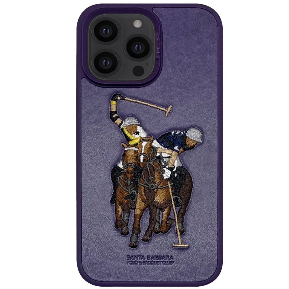 Santa Barbara Polo Racquet Club Apple iPhone 14 Pro Jockey Deri Kapak - Mor