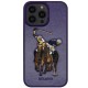 Santa Barbara Polo Racquet Club Apple iPhone 14 Pro Max Jockey Deri Kapak - Mor